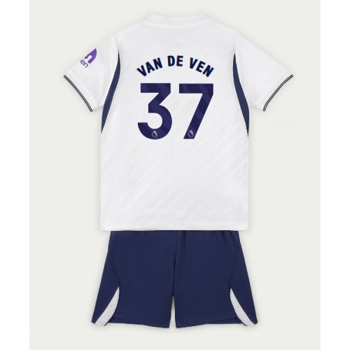 Tottenham Hotspur Micky van de Ven #37 Hjemme Trøje Børn 2026-27 Kortærmet (+ Korte bukser)